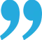 Blue quotation marks on a black background.
